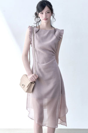Inclined Moonlight Asymmetrical Dress