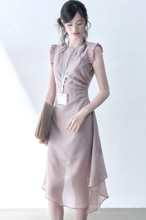 Inclined Moonlight Asymmetrical Dress