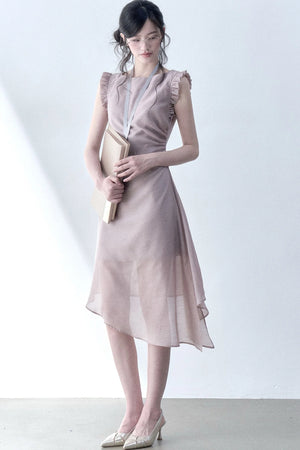 Inclined Moonlight Asymmetrical Dress