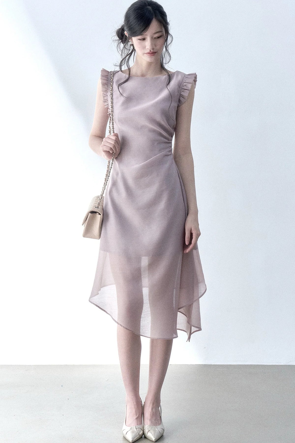 Inclined Moonlight Asymmetrical Dress