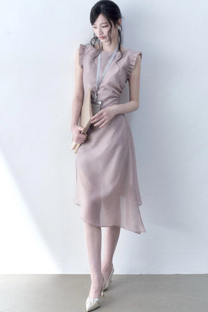Inclined Moonlight Asymmetrical Dress