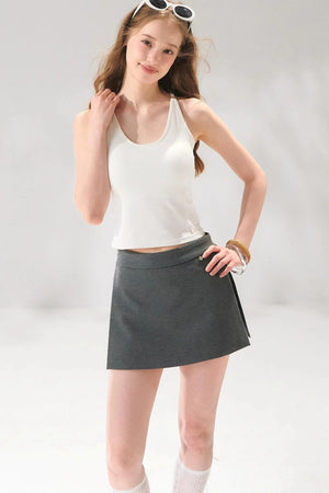 Intellectual Side-Slit Skirt