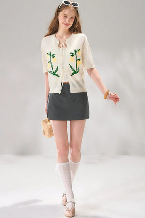 Intellectual Side-Slit Skirt