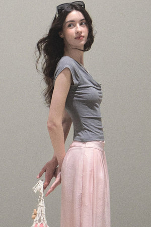 Iridescent Wide-Leg Trousers