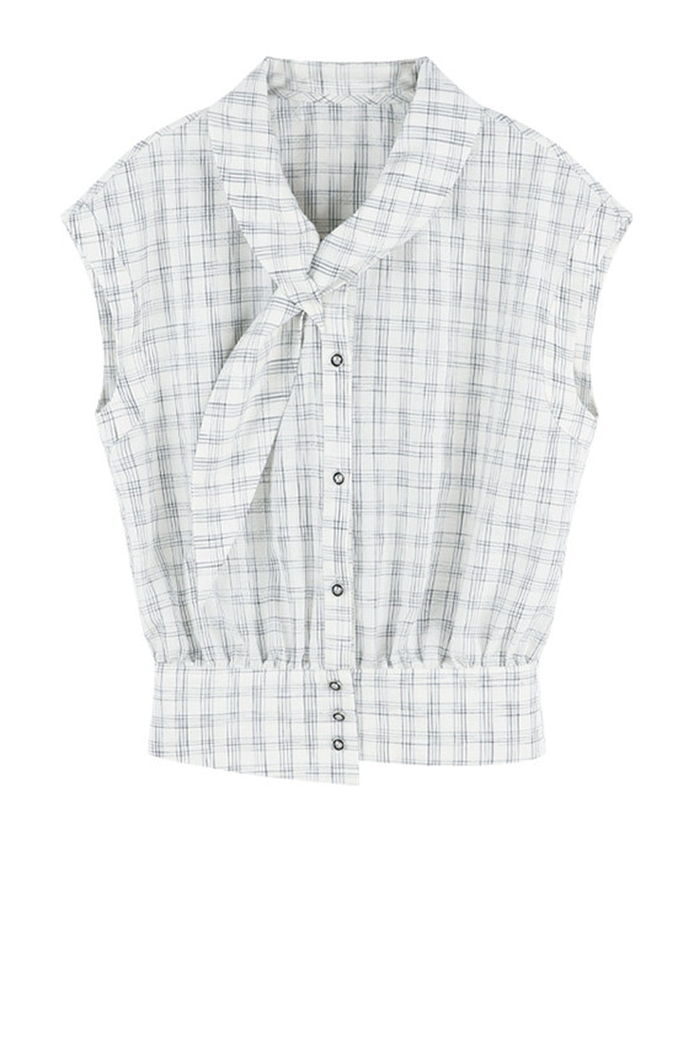 Irregular Black And White Plaid Shirt