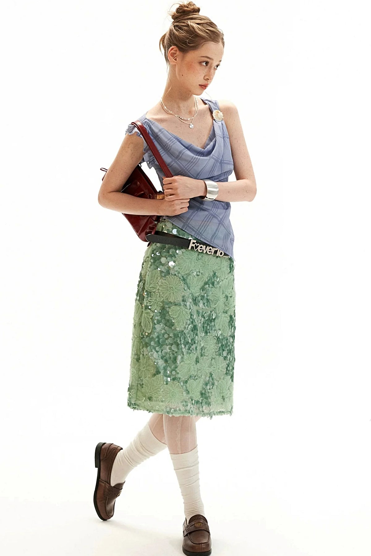 Irregular Collar Gauze Vest