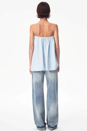 Irregular Elastic Strapless Top