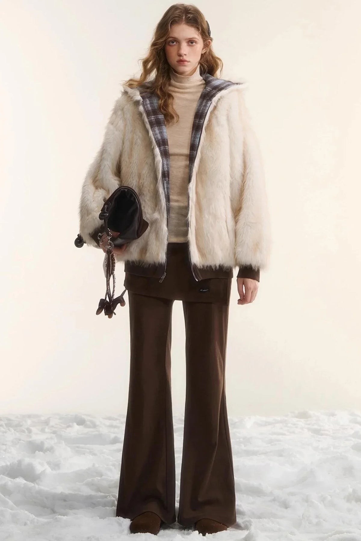 Irregular Flared Knit Pants