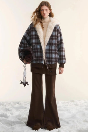 Irregular Flared Knit Pants