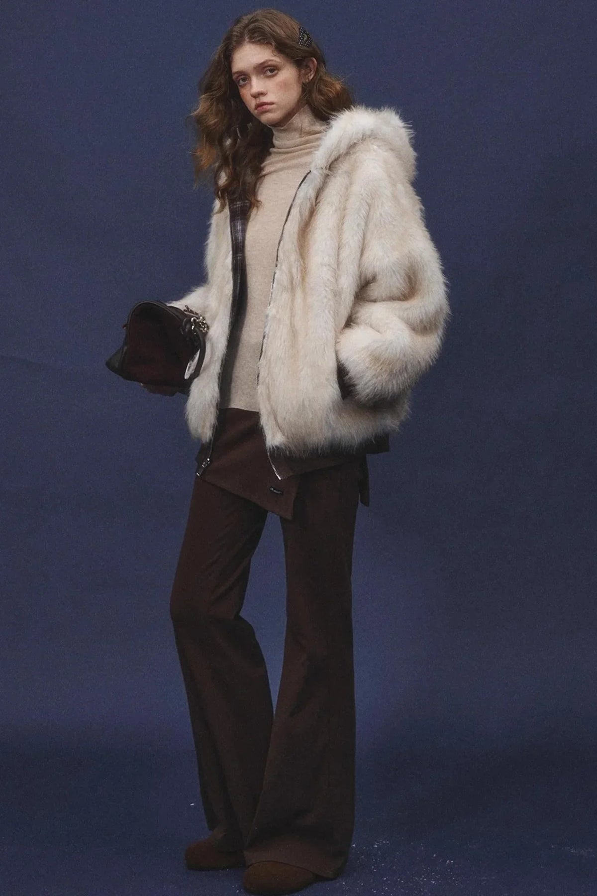 Irregular Flared Knit Pants