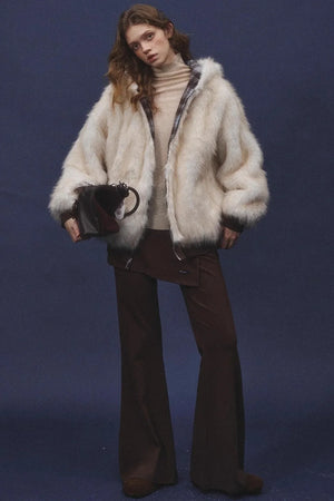 Irregular Flared Knit Pants