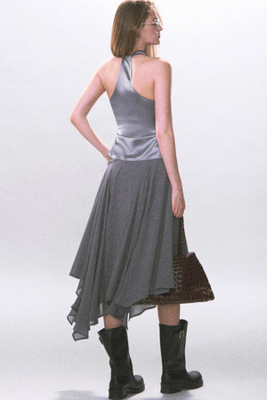Irregular Hem Chiffon Skirt