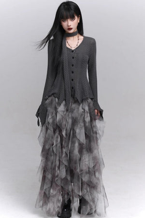 Irregular Hem Concert Skirt