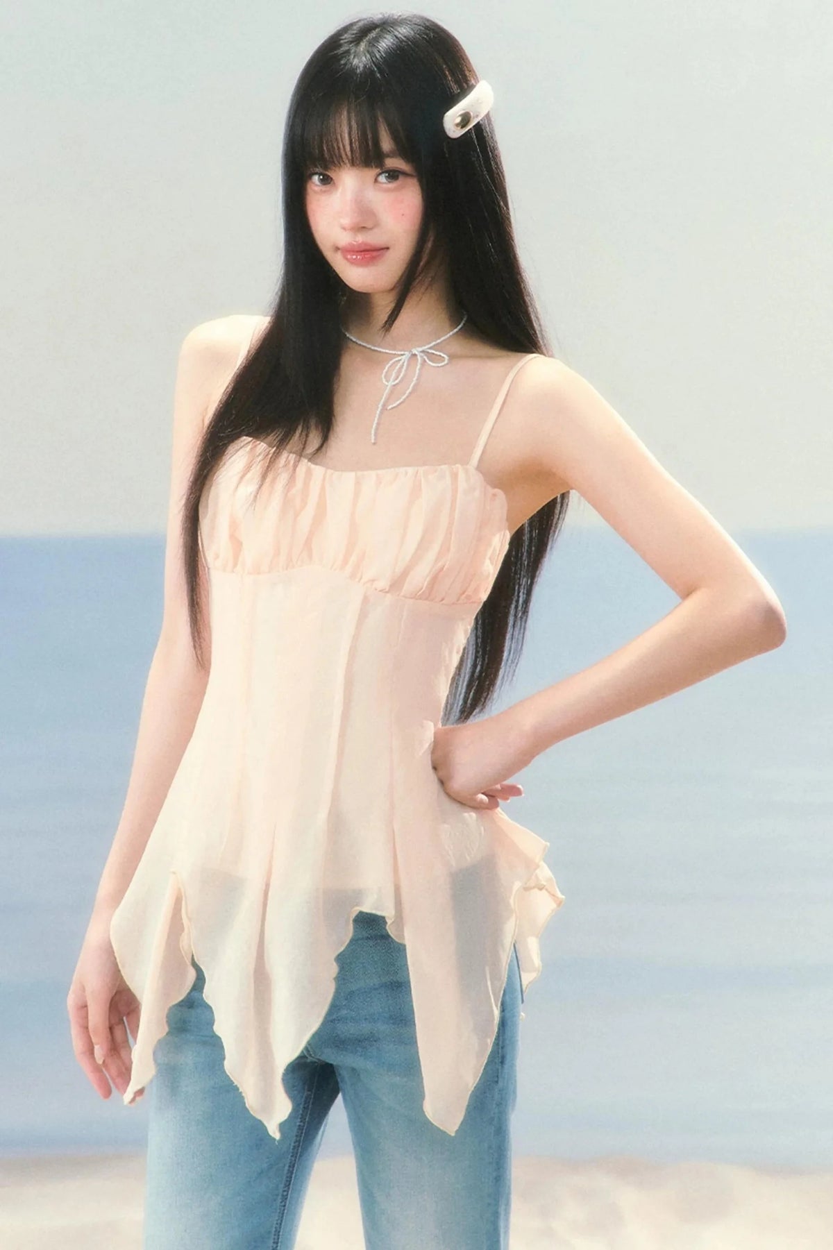 Irregular Hem Fishbone Camisole