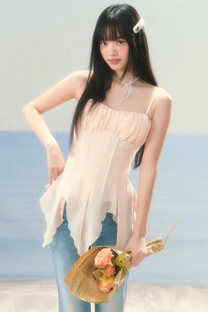 Irregular Hem Fishbone Camisole