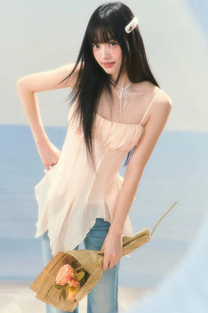 Irregular Hem Fishbone Camisole