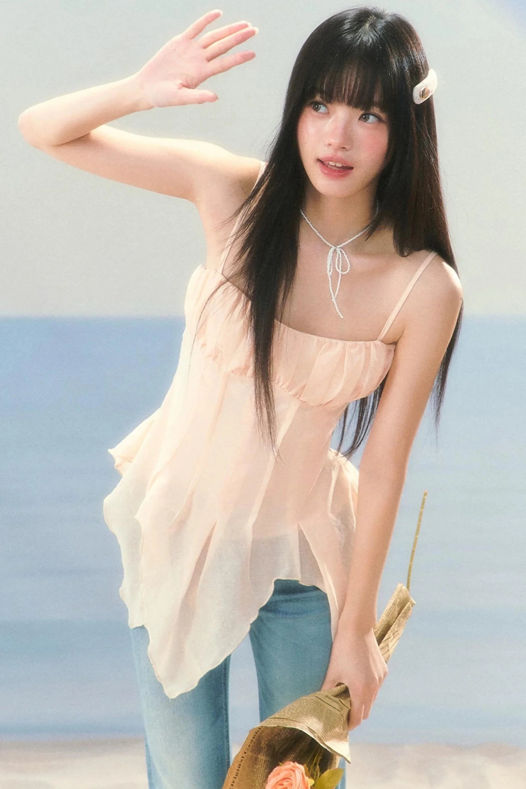 Irregular Hem Fishbone Camisole