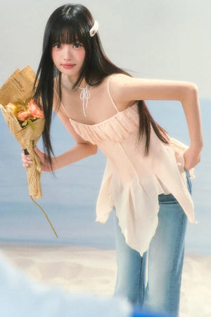 Irregular Hem Fishbone Camisole