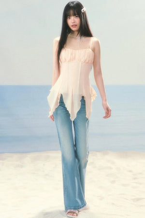 Irregular Hem Fishbone Camisole
