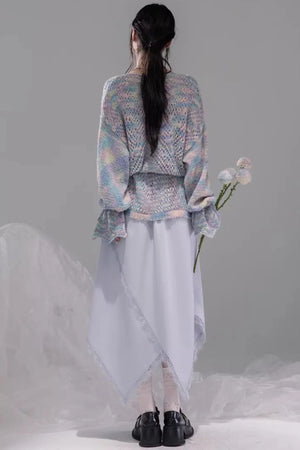 Irregular Lace Patchwork Skirt