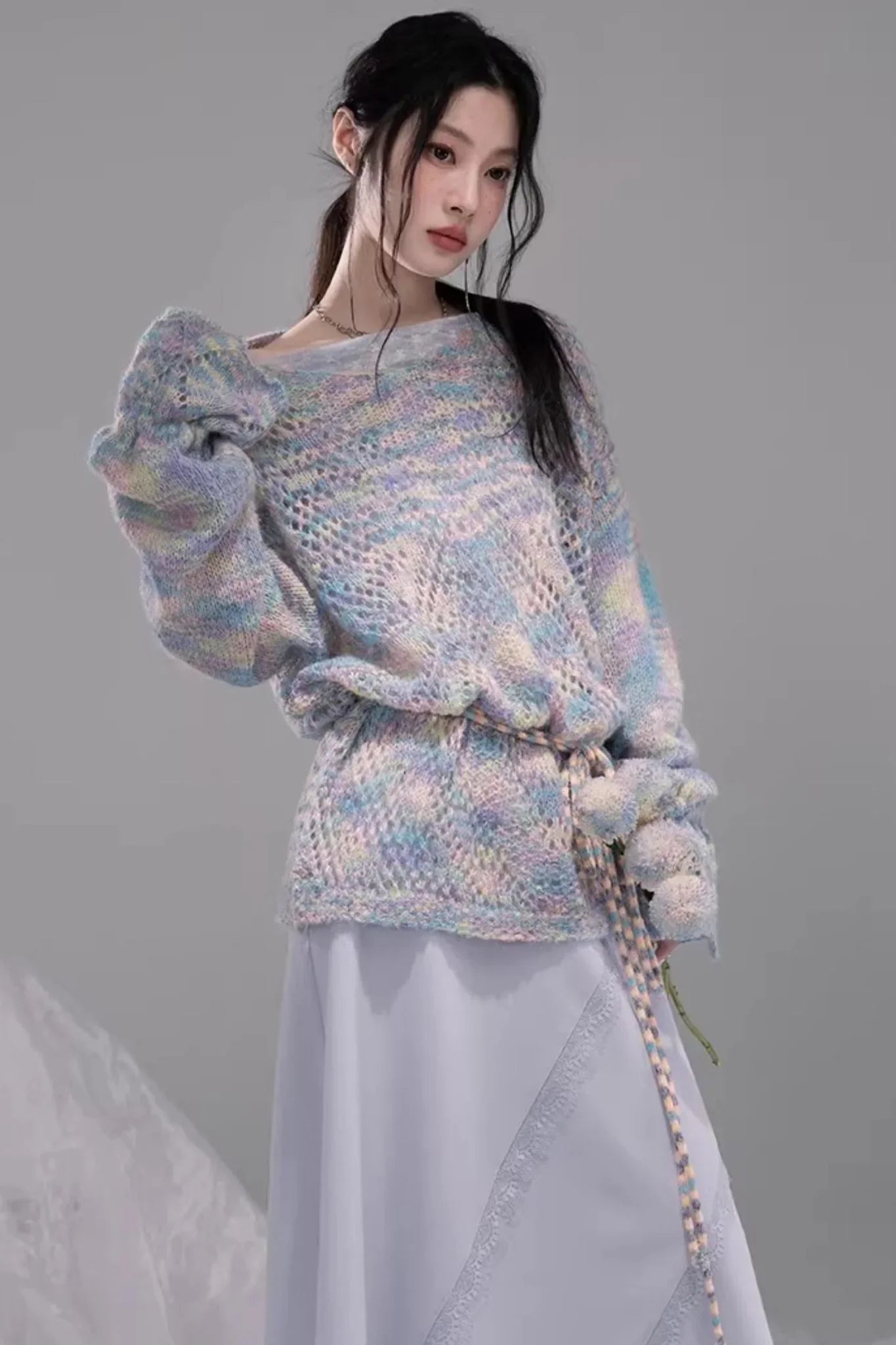 Irregular Lace Patchwork Skirt