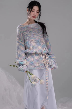 Irregular Lace Patchwork Skirt