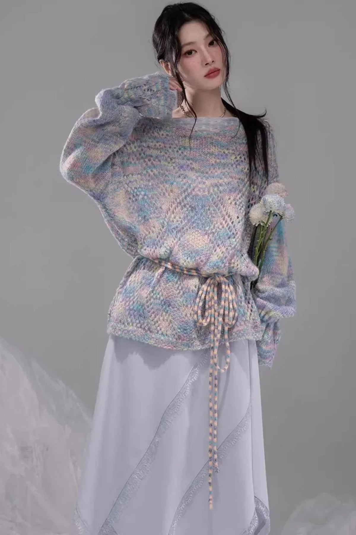 Irregular Lace Patchwork Skirt
