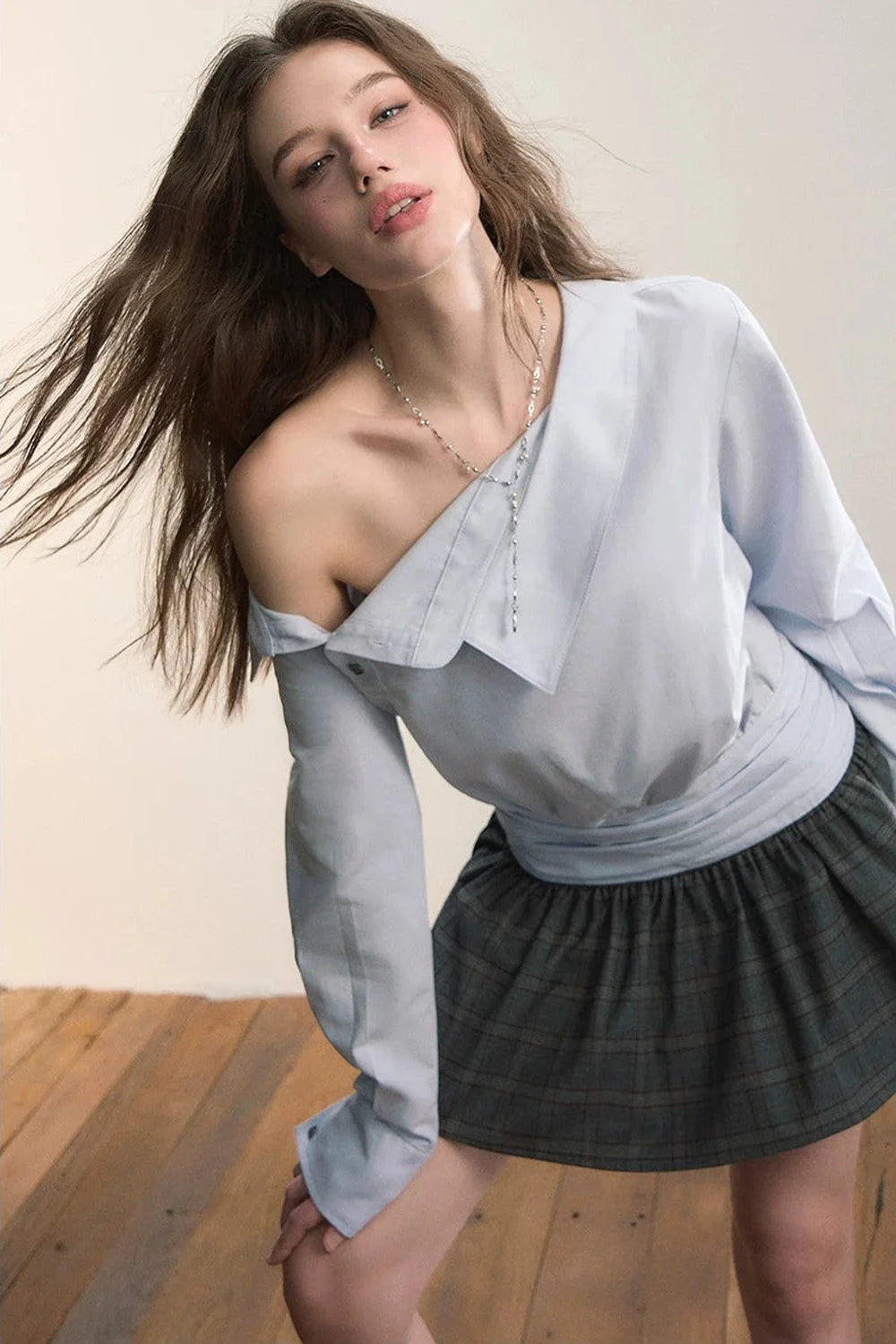 Irregular Patchwork Plaid Dress
