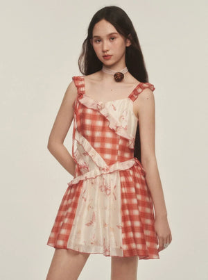 Irregular Patchwork Slip Dress