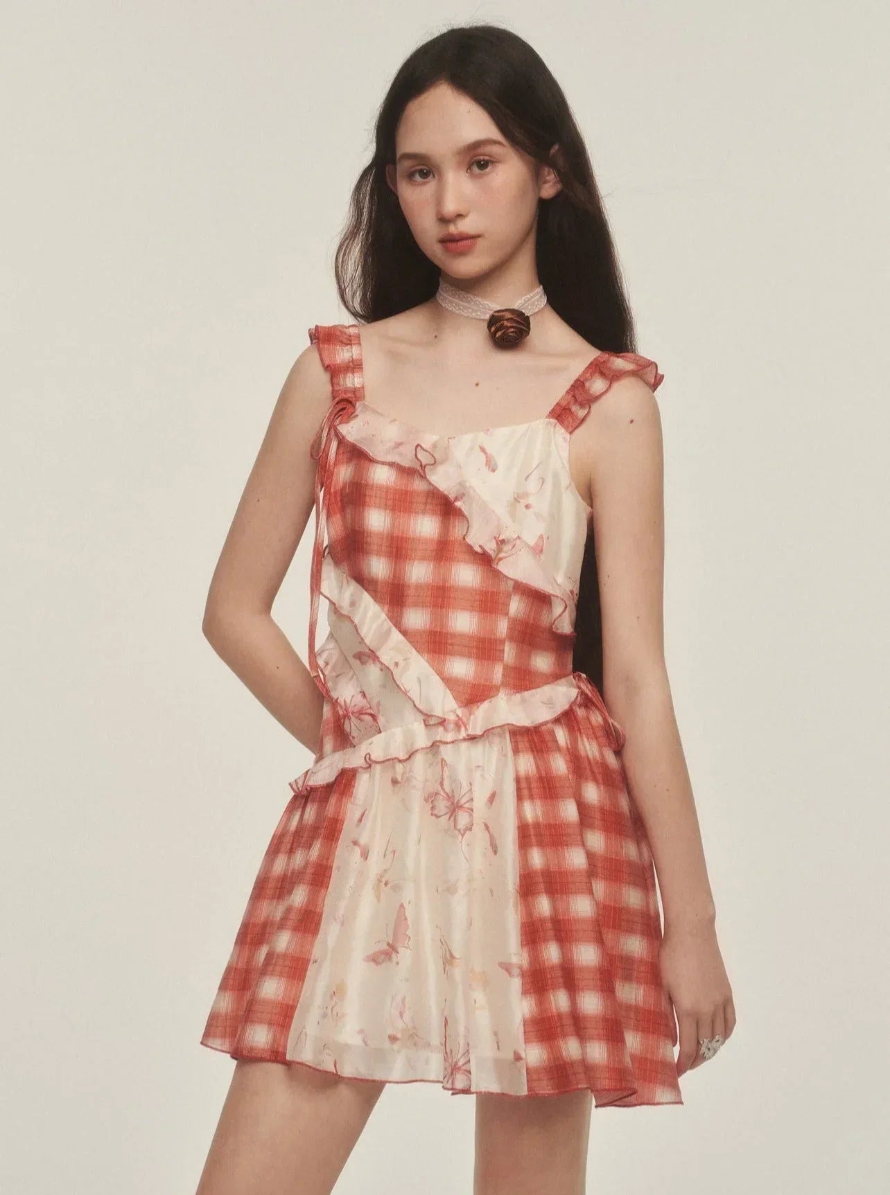 Irregular Patchwork Slip Dress