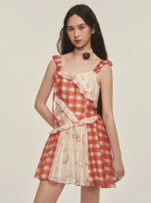 Irregular Patchwork Slip Dress