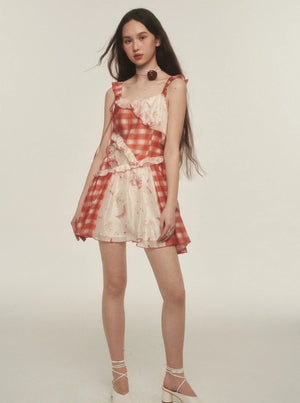 Irregular Patchwork Slip Dress