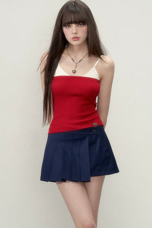 Irregular Pleated A-Line Skirt