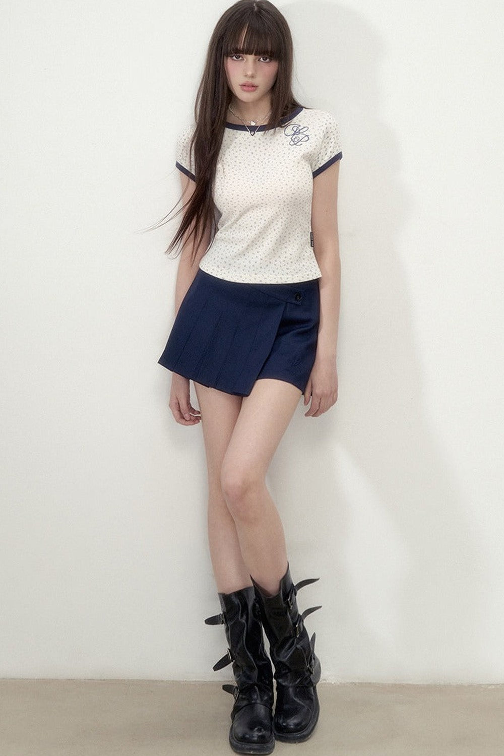 Irregular Pleated A-Line Skirt