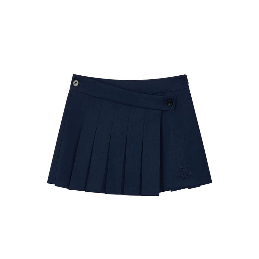 Irregular Pleated A-Line Skirt