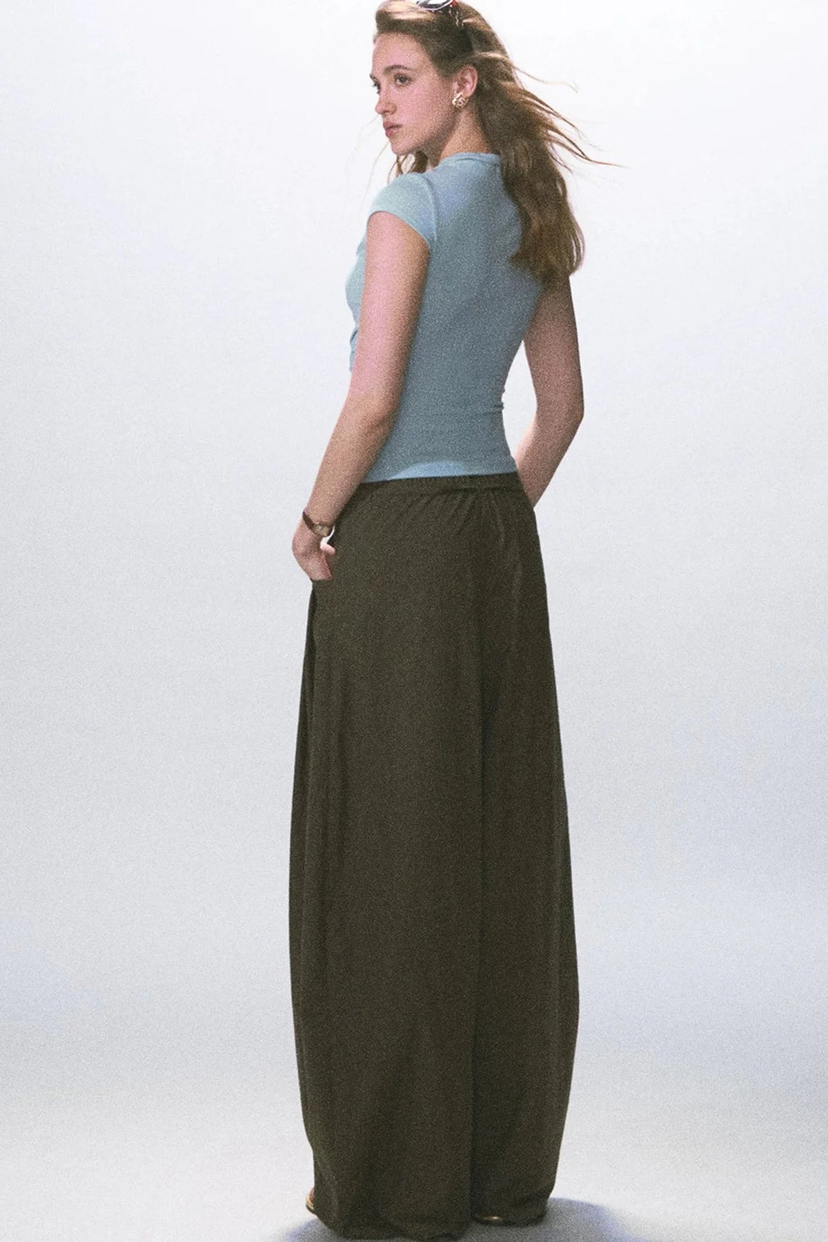 Irregular Pleated Knit Top