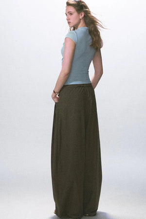 Irregular Pleated Knit Top