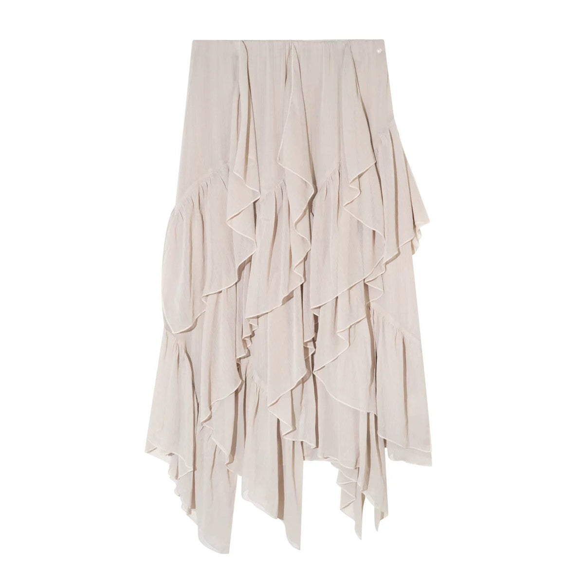 Irregular Ruffled Chiffon Skirt