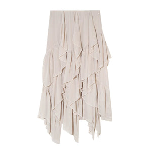 Irregular Ruffled Chiffon Skirt