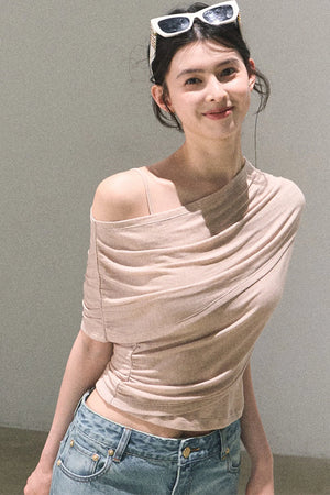 Irregular Stretch Knit Top Set