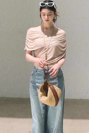 Irregular Stretch Knit Top Set