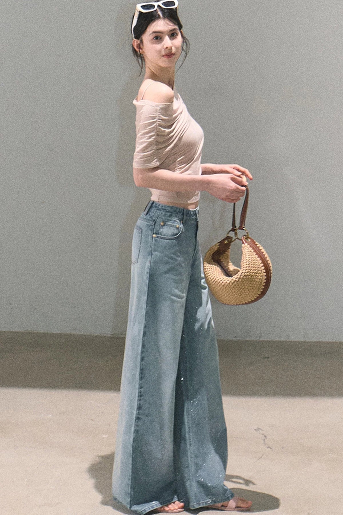Irregular Stretch Knit Top Set
