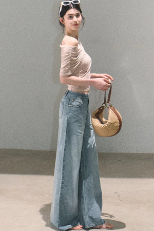 Irregular Stretch Knit Top Set