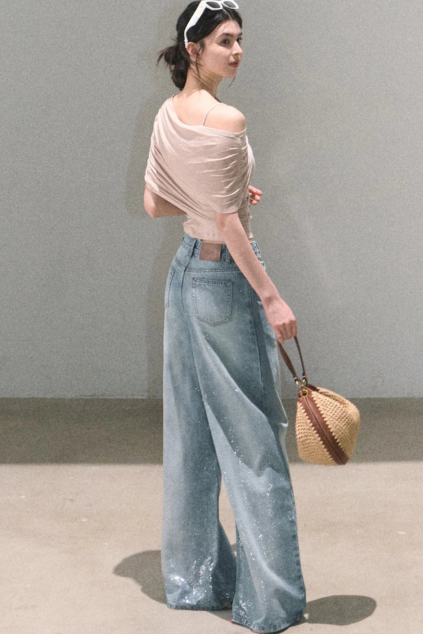 Irregular Stretch Knit Top Set