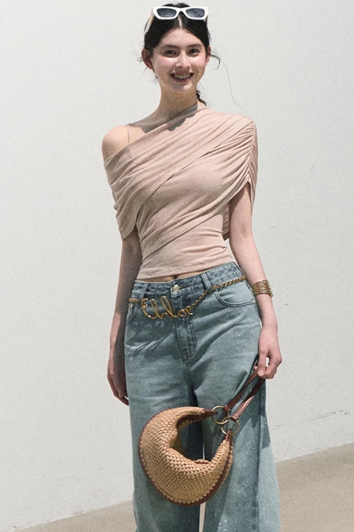 Irregular Stretch Knit Top Set