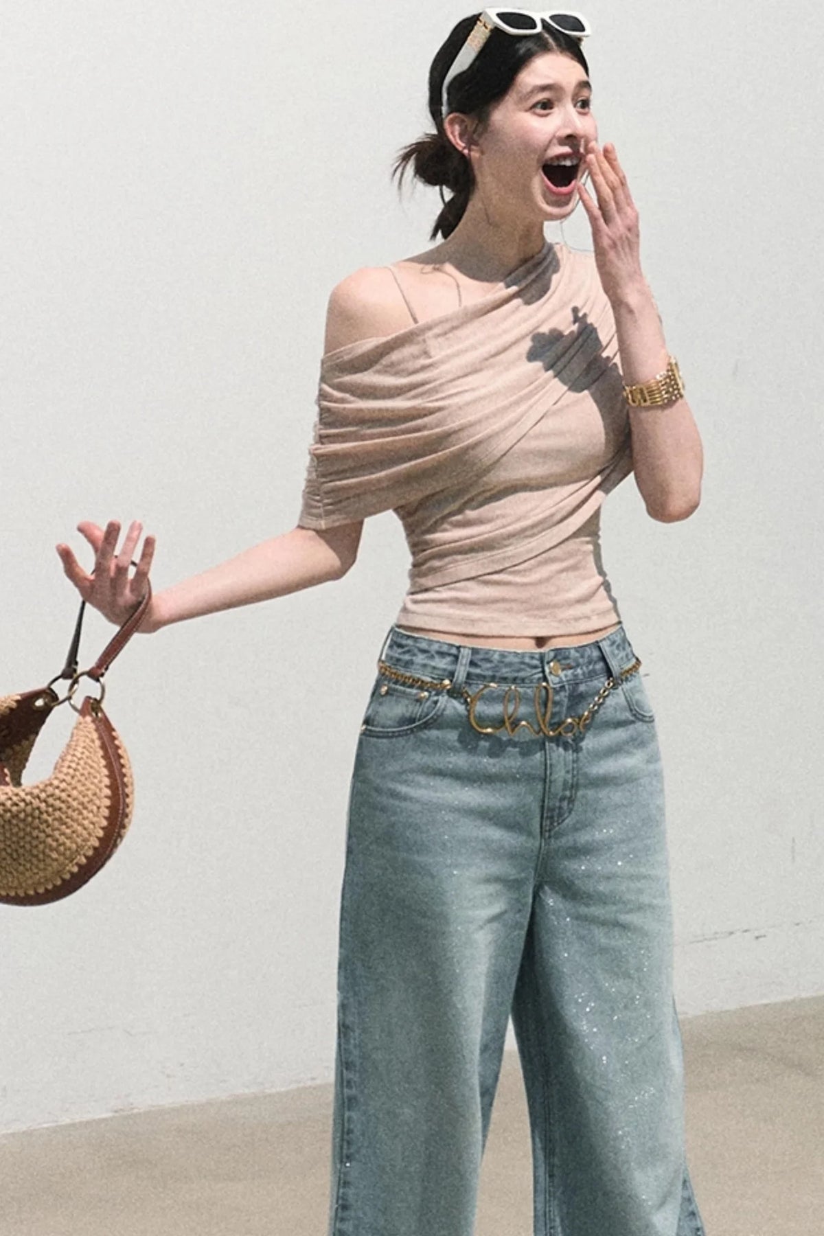 Irregular Stretch Knit Top Set