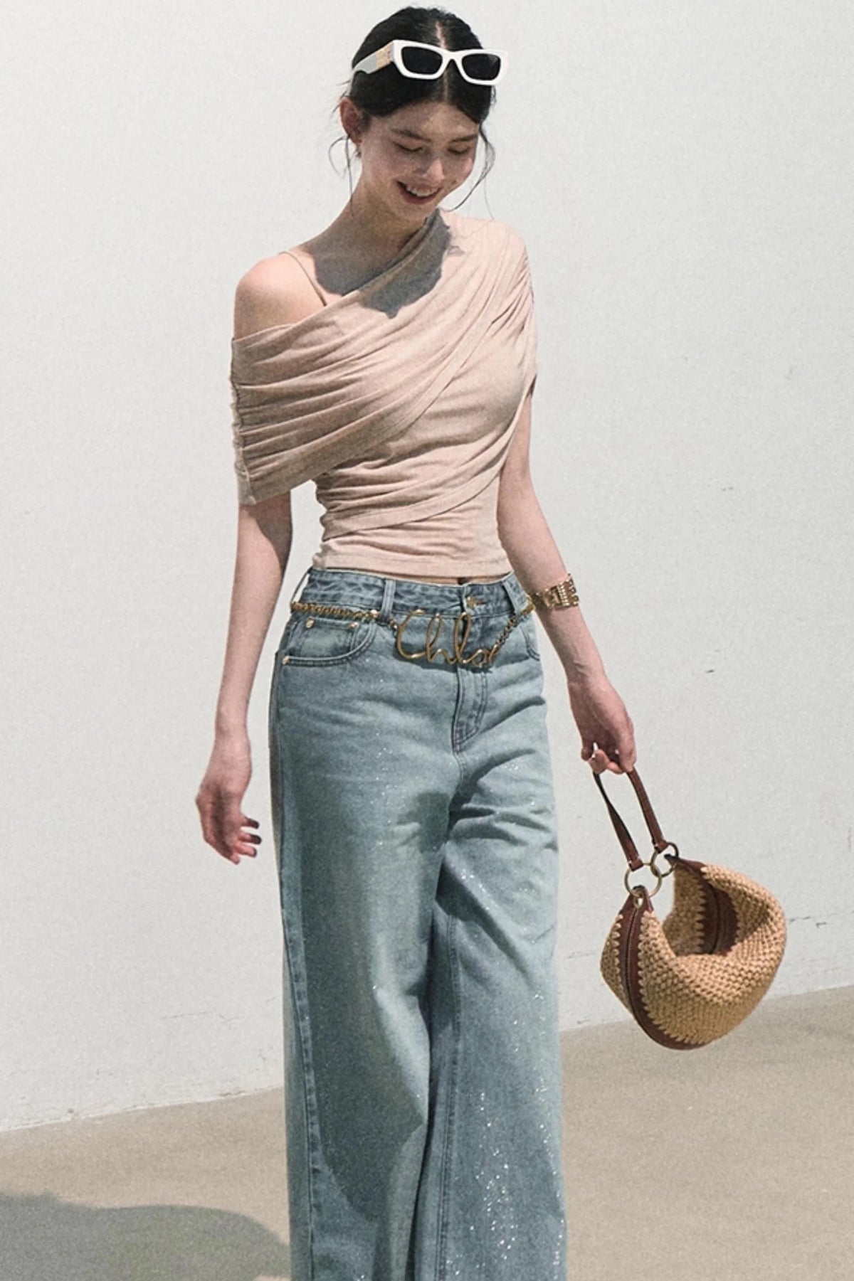 Irregular Stretch Knit Top Set