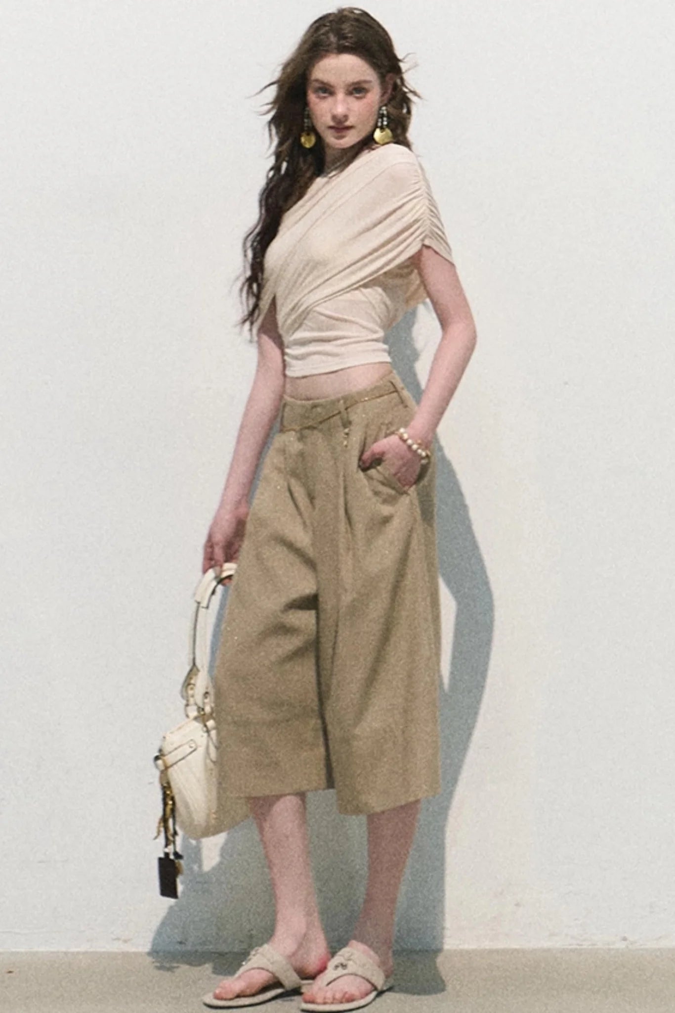Irregular Stretch Knit Top Set
