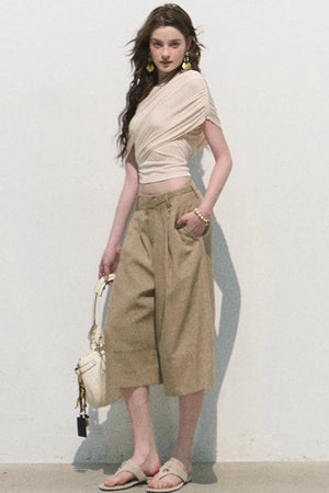 Irregular Stretch Knit Top Set