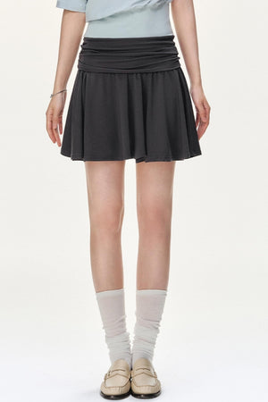 Irregular Striped Tencel Skirt
